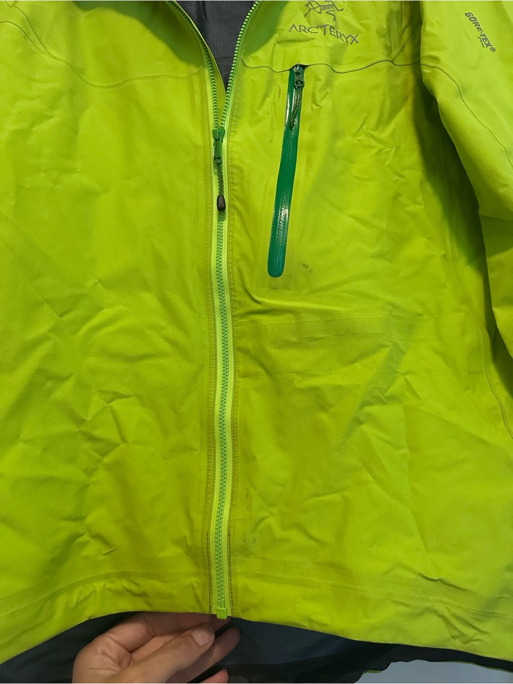Arc'teryx Lime Green Gore‑Tex Pro Jacket, Alpha SL - Picture 5 of 7